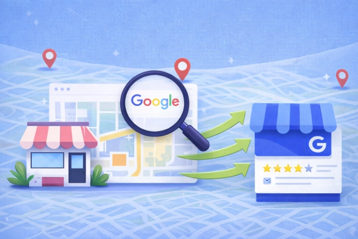 strona internetowa wspiera wizytówkę google